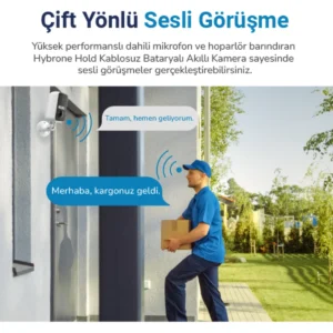 Hybrone Hold Iç Ve Dış Ortam Bataryalı Wi-fi Akıllı Kamera - Görsel 3
